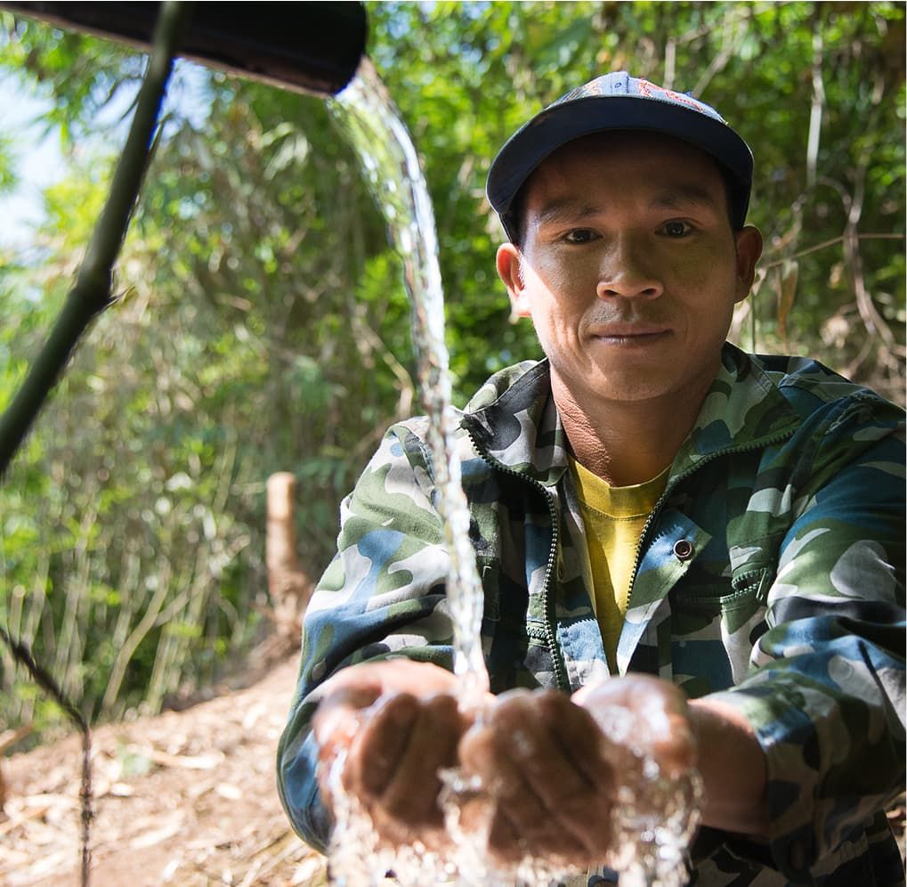 Habitant d'une zone rurale au Cambodge